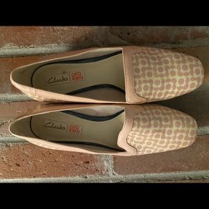 Cute pink and cream loafers.